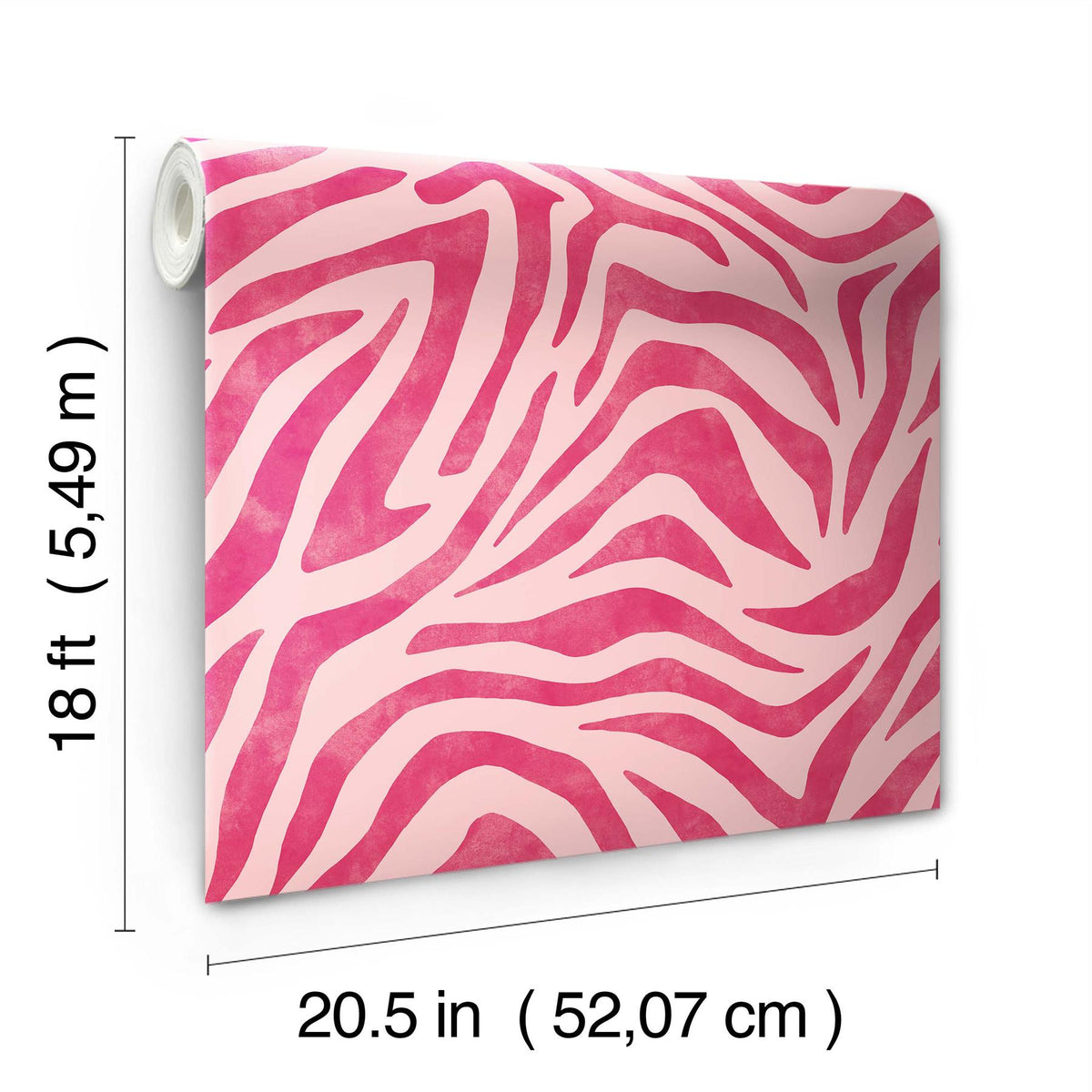 York RuZebra Pink & Red Peel & Stick Wallpaper