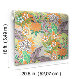 York RuJardin l'Orange Peel & Stick Wallpaper