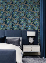 York RuJardin Azure Blue Peel & Stick Wallpaper
