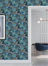 York RuJardin Azure Blue Peel & Stick Wallpaper
