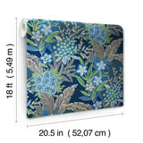York RuJardin Azure Blue Peel & Stick Wallpaper
