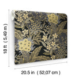 York RuJardin Black Peel & Stick Wallpaper