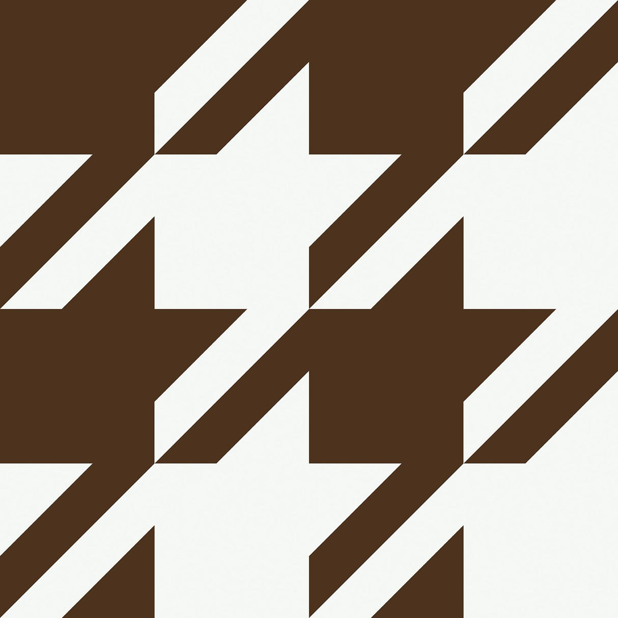 York RuHoundstooth Brown Peel & Stick Wallpaper