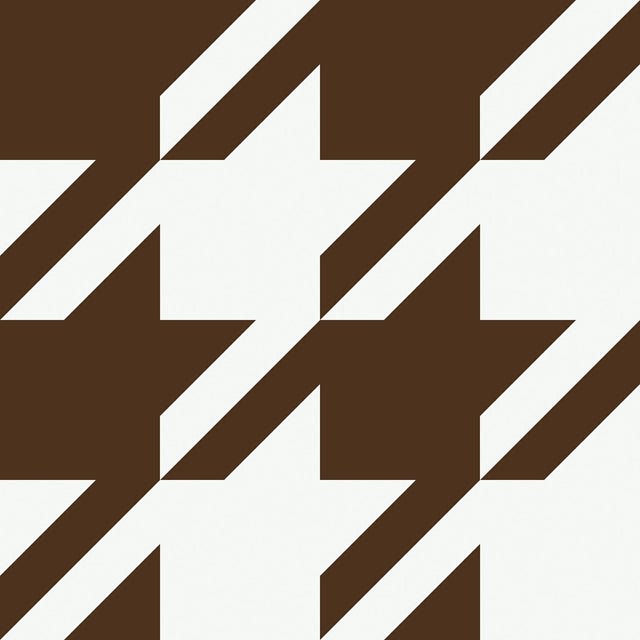York RuHoundstooth Brown Peel & Stick Wallpaper