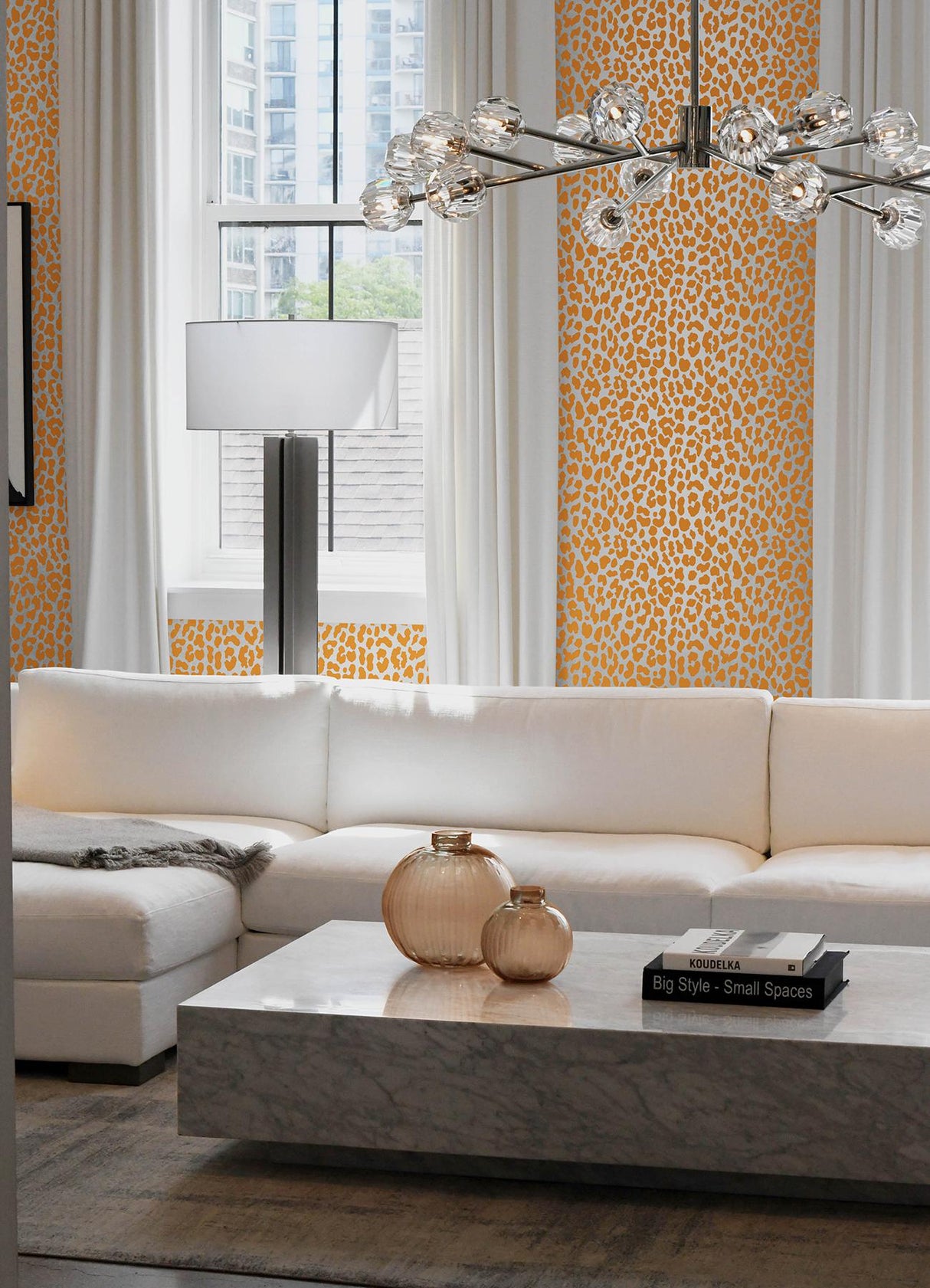 York RuLeopard l'Orange Peel & Stick Wallpaper
