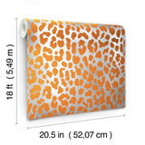 York RuLeopard l'Orange Peel & Stick Wallpaper