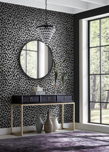 York RuLeopard Black Peel & Stick Wallpaper