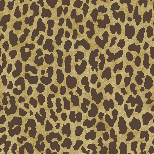 York RuLeopard Brown Peel & Stick Wallpaper