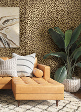 York RuLeopard Brown Peel & Stick Wallpaper