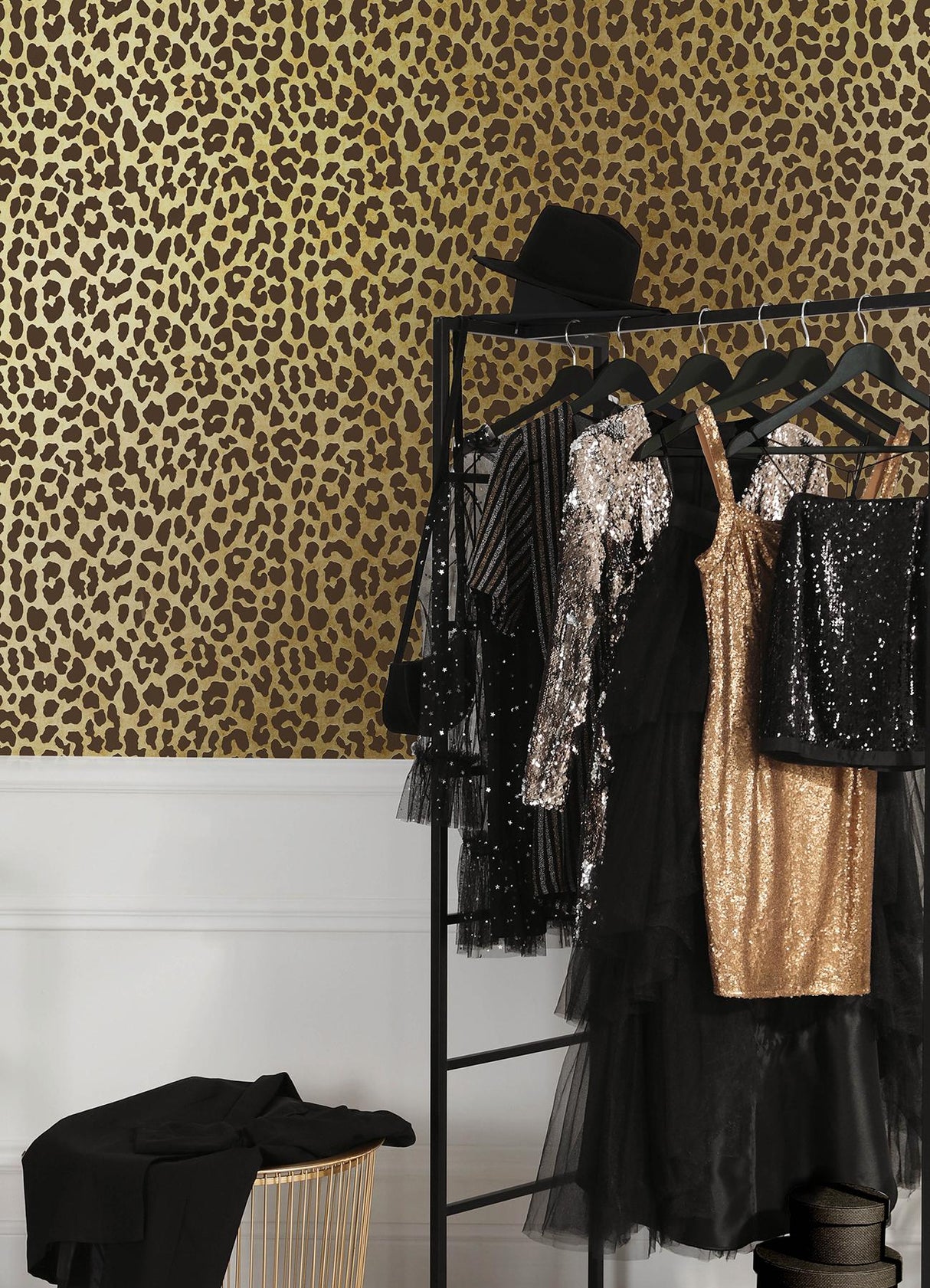 York RuLeopard Brown Peel & Stick Wallpaper