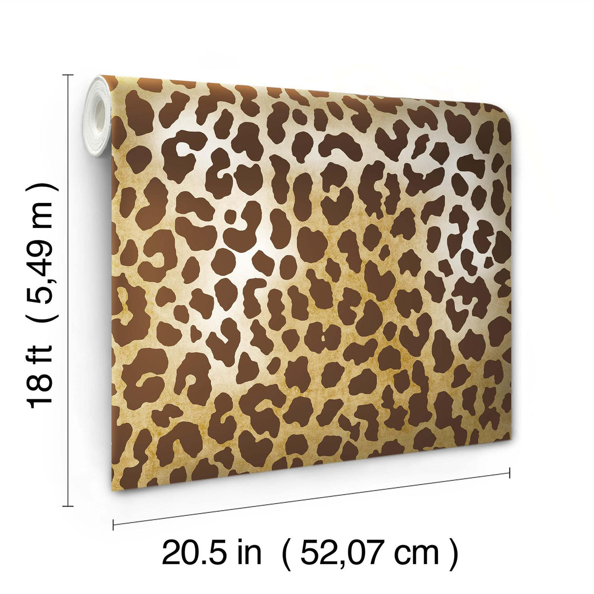 York RuLeopard Brown Peel & Stick Wallpaper
