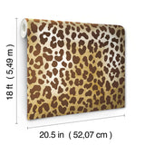 York RuLeopard Brown Peel & Stick Wallpaper