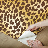 York RuLeopard Brown Peel & Stick Wallpaper