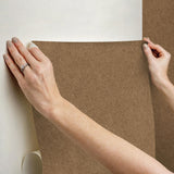 York RuSuede Khaki Peel & Stick Wallpaper