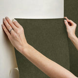 York RuSuede Olive Green Peel & Stick Wallpaper