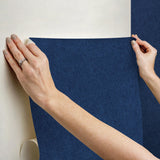 York RuSuede Azure Blue Peel & Stick Wallpaper