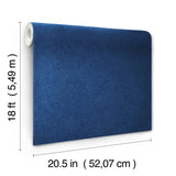 York RuSuede Azure Blue Peel & Stick Wallpaper