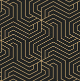 York Black Ramsey Peel & Stick Wallpaper