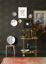 York Black Ramsey Peel & Stick Wallpaper