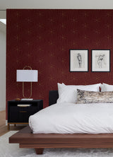 York Burgundy Ramsey Peel & Stick Wallpaper