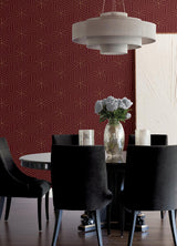 York Burgundy Ramsey Peel & Stick Wallpaper