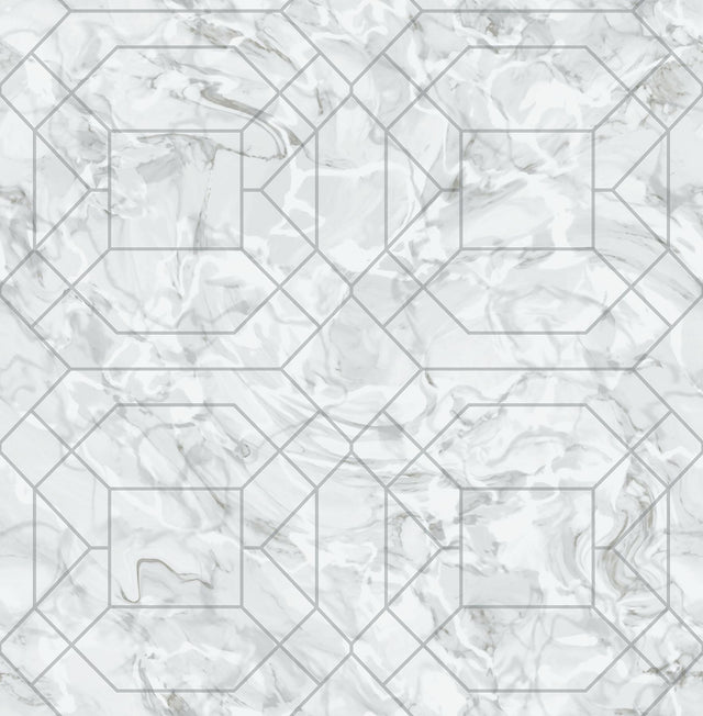 York Silver Seraphina Peel & Stick Wallpaper