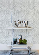 York Silver Seraphina Peel & Stick Wallpaper