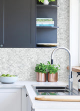 York Silver Seraphina Peel & Stick Wallpaper