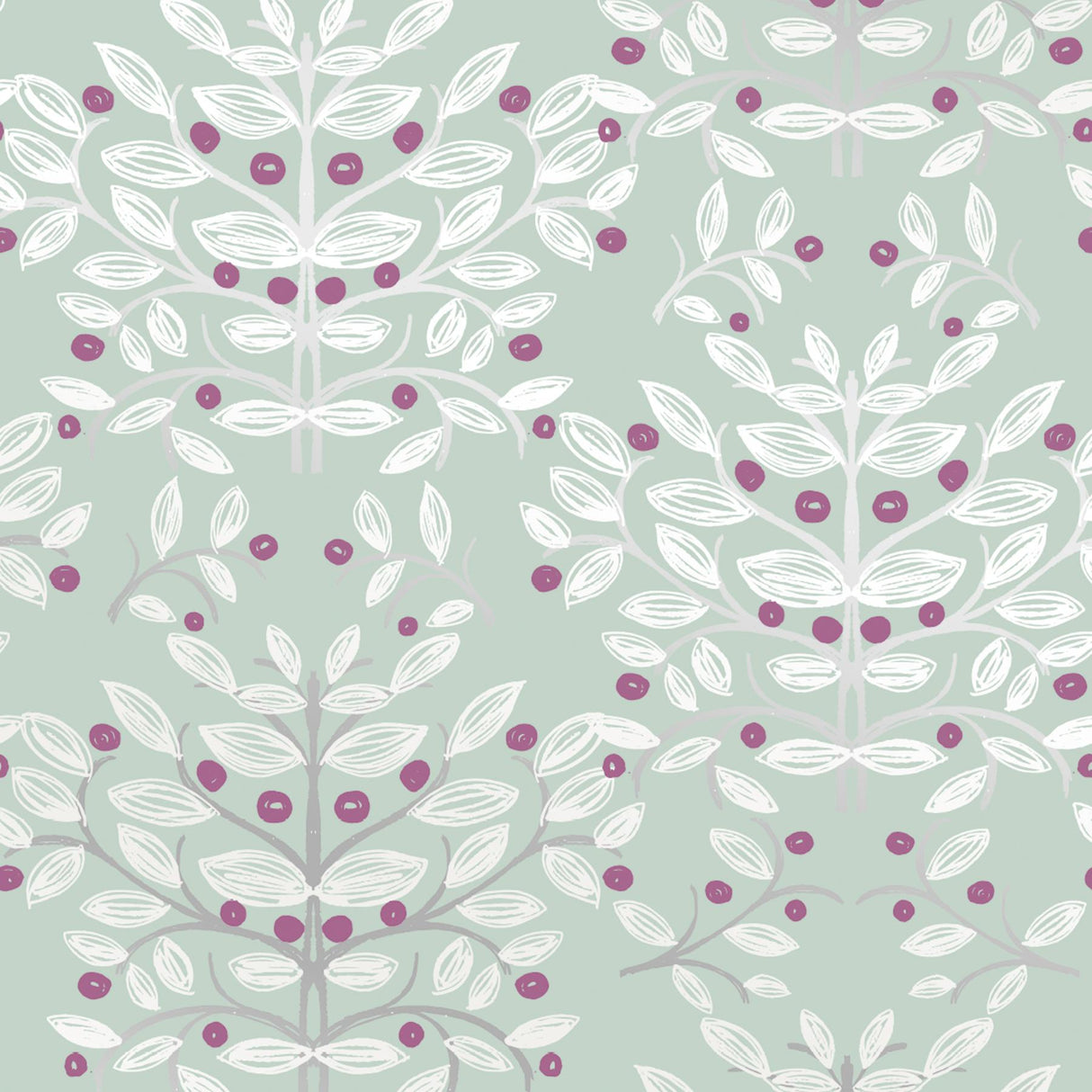York Kristofer Mint Botanical Wallpaper