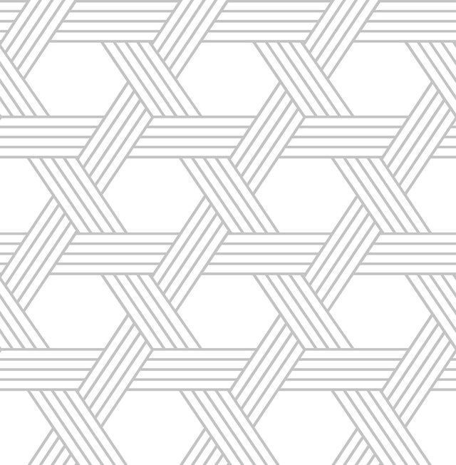 York Silver Illusion Self Adhesive Wallpaper