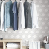 York Silver Illusion Self Adhesive Wallpaper