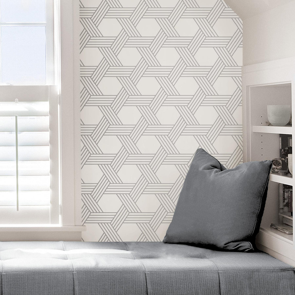 York Silver Illusion Self Adhesive Wallpaper