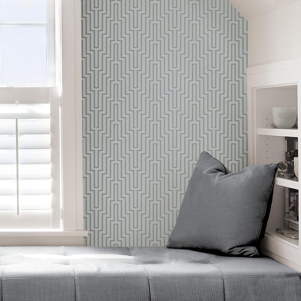 York Sky Blue Crystalline Self Adhesive Wallpaper