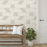 York Natural Graphic Shiplap Self Adhesive Wallpaper