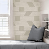 York Natural Graphic Shiplap Self Adhesive Wallpaper