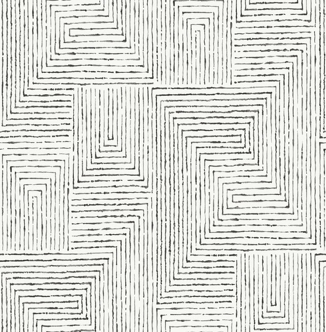 York Black Ink Peel & Stick Wallpaper