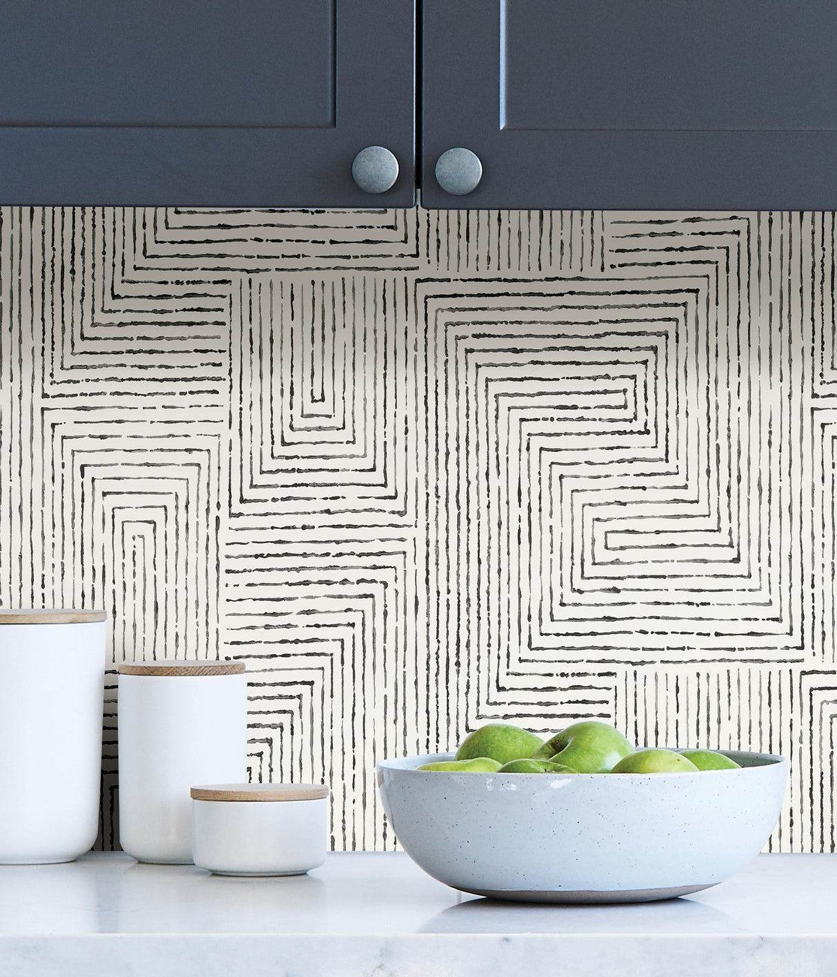 York Black Ink Peel & Stick Wallpaper
