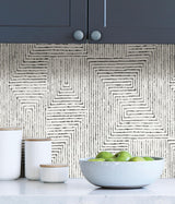 York Black Ink Peel & Stick Wallpaper