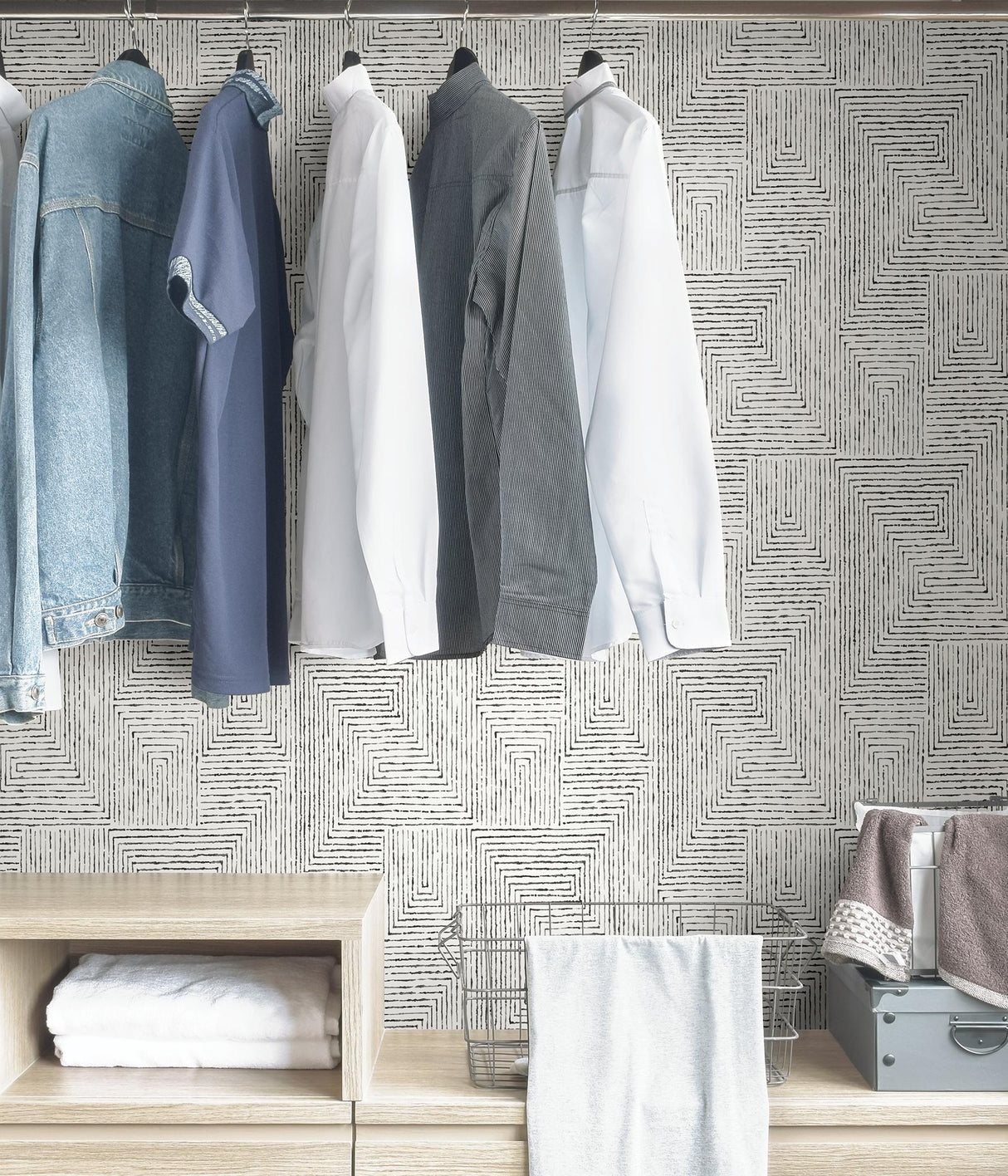 York Black Ink Peel & Stick Wallpaper