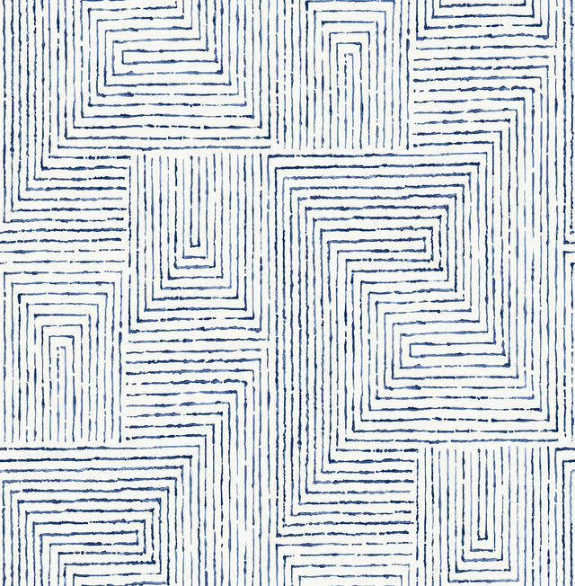 York Blue Ink Peel & Stick Wallpaper
