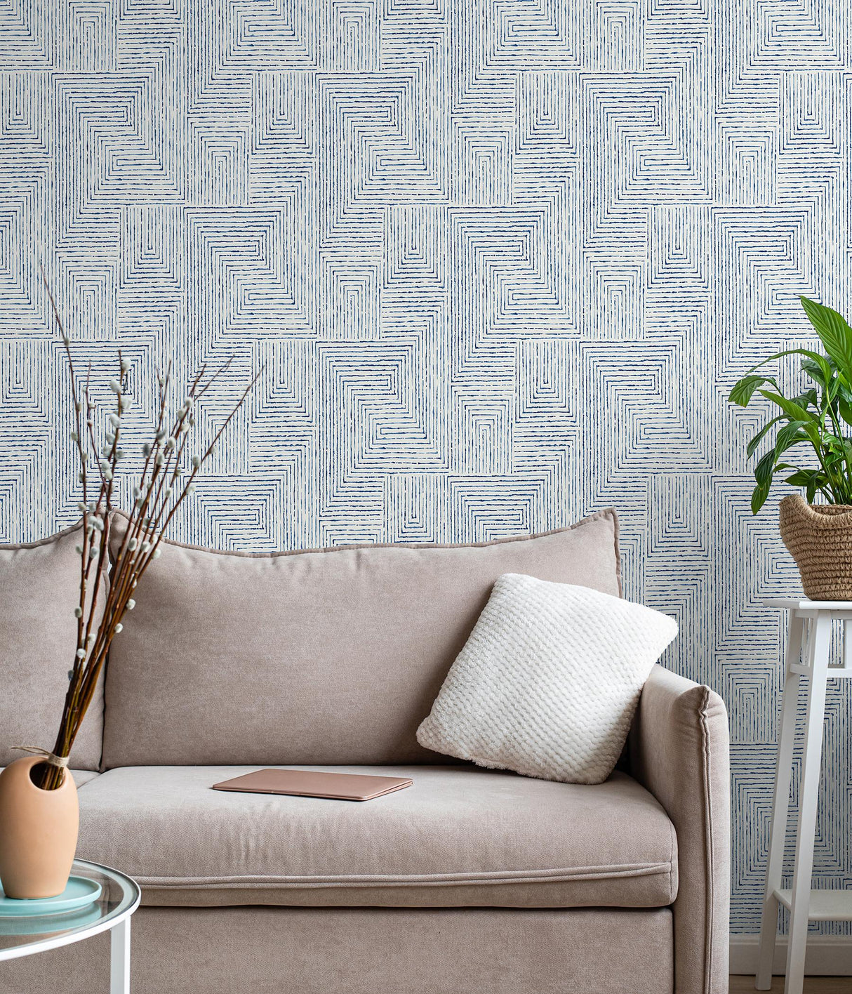 York Blue Ink Peel & Stick Wallpaper