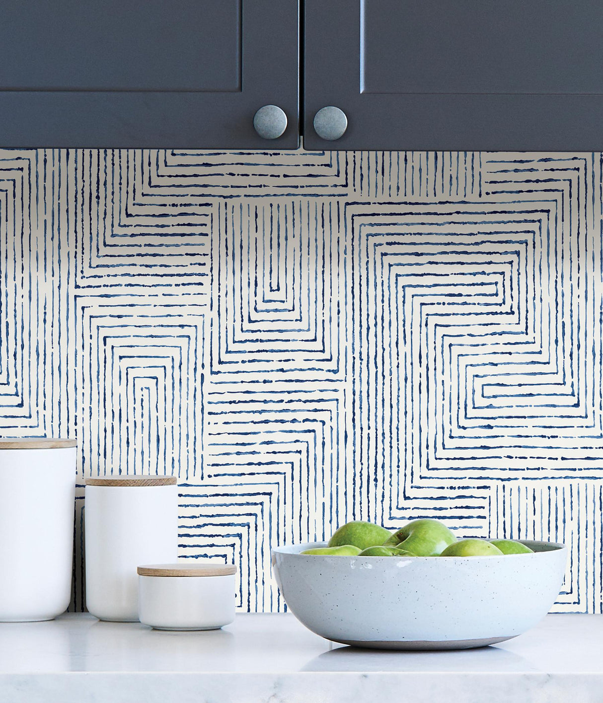 York Blue Ink Peel & Stick Wallpaper