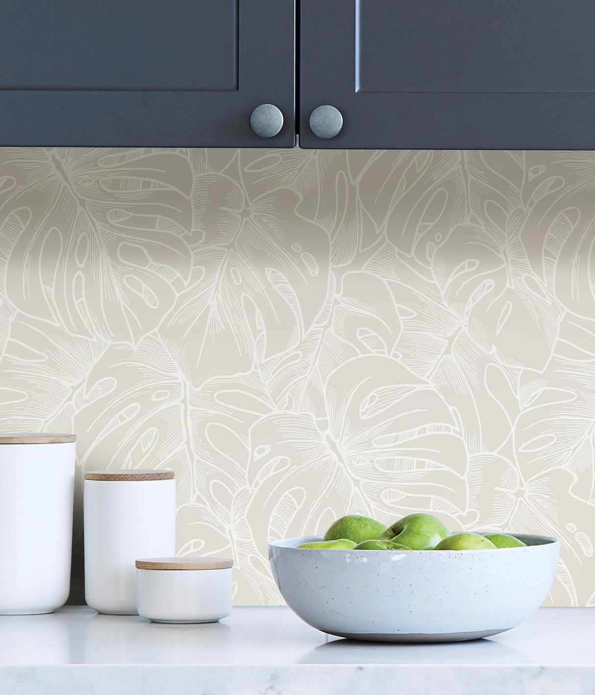 York White Borneo Peel & Stick Wallpaper