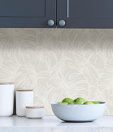 York White Borneo Peel & Stick Wallpaper