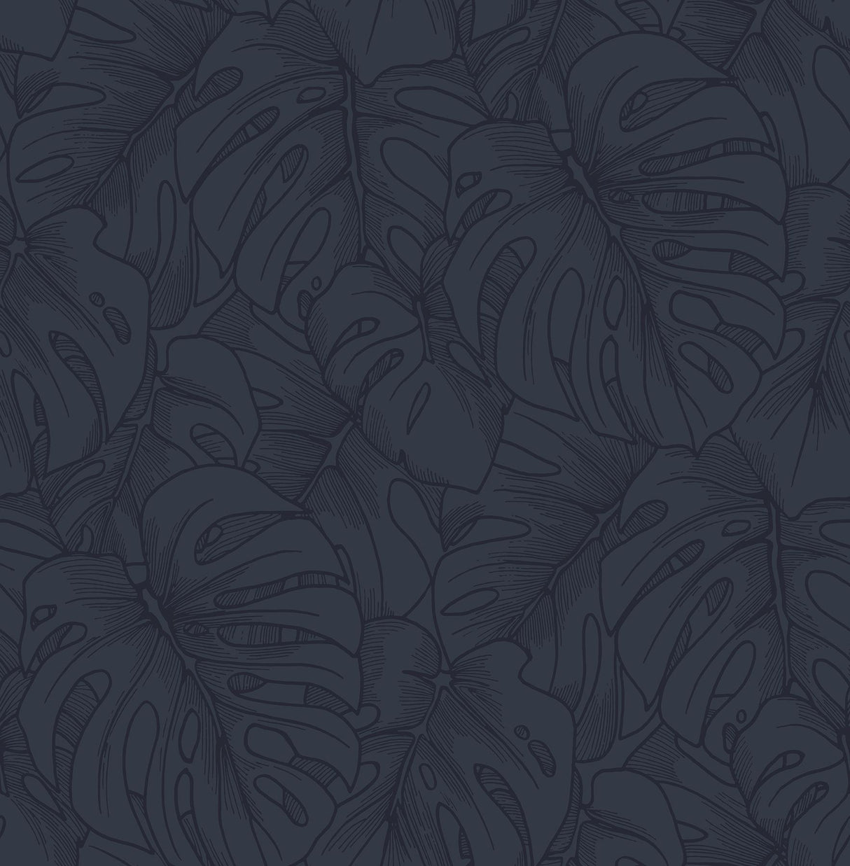York Indigo Borneo Peel & Stick Wallpaper