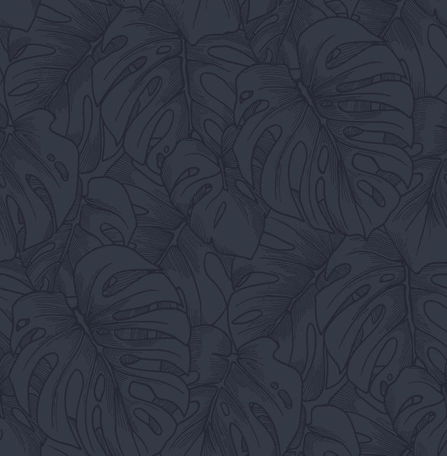 York Indigo Borneo Peel & Stick Wallpaper