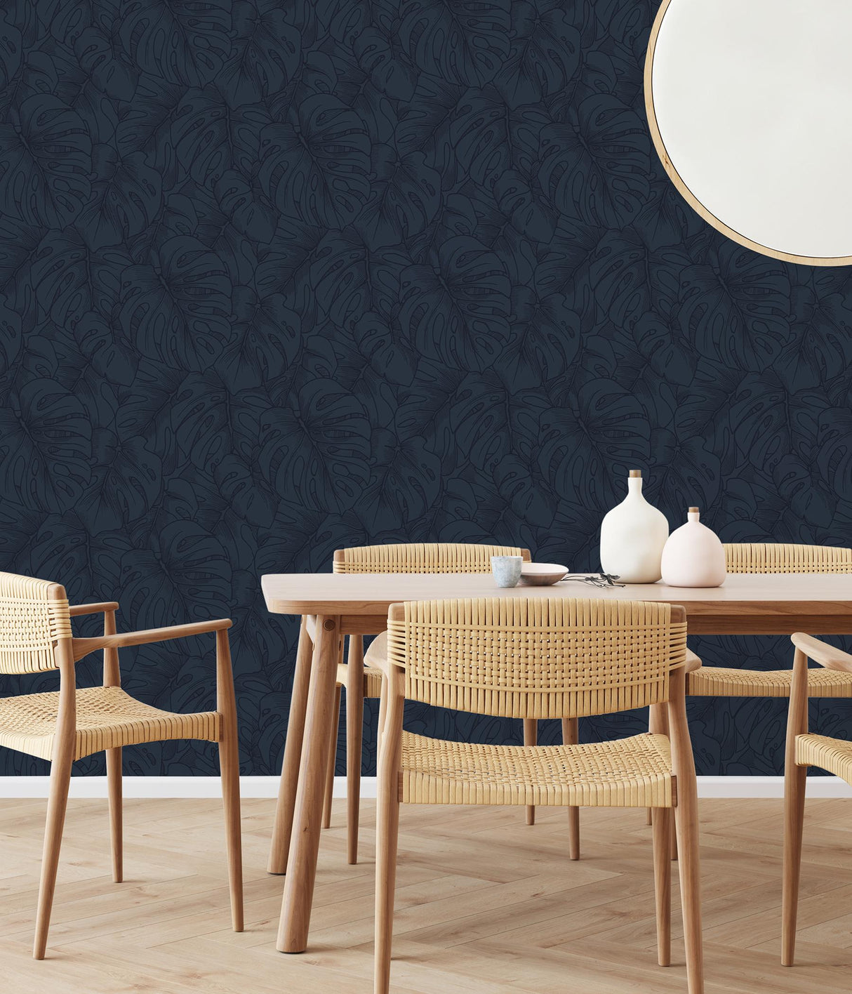 York Indigo Borneo Peel & Stick Wallpaper