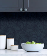 York Indigo Borneo Peel & Stick Wallpaper