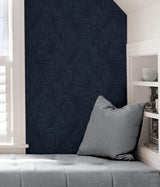 York Indigo Borneo Peel & Stick Wallpaper
