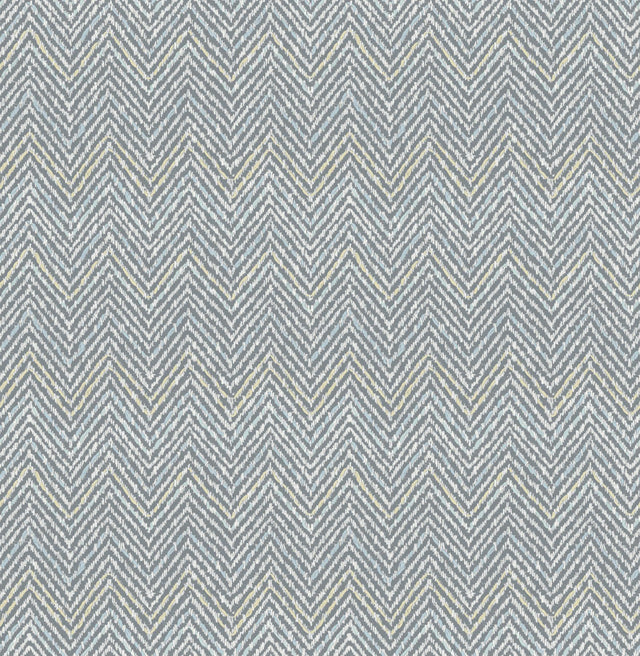 York Grey Blue Alden Peel & Stick Wallpaper